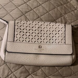 Kate Spade Textured Cream Crossbody Bag